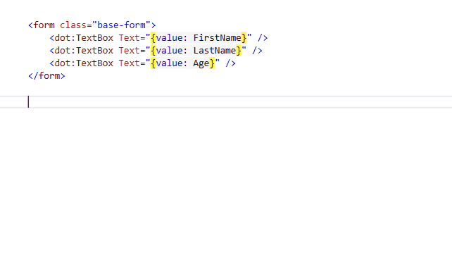 Visual Studio Intellisense in DotVVM files