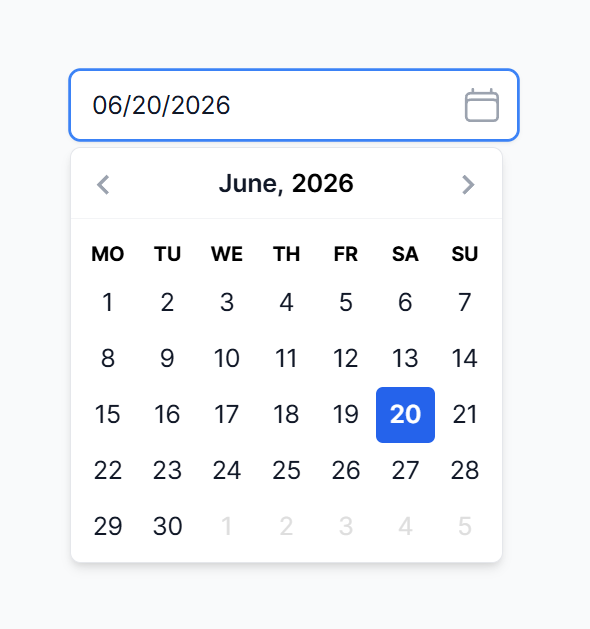 DateTimePicker control
