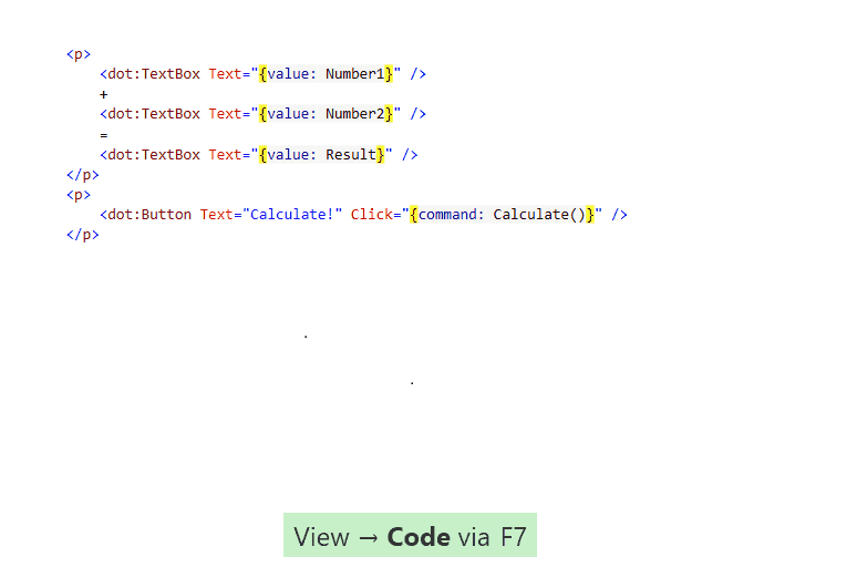 Switch to Code/Markup